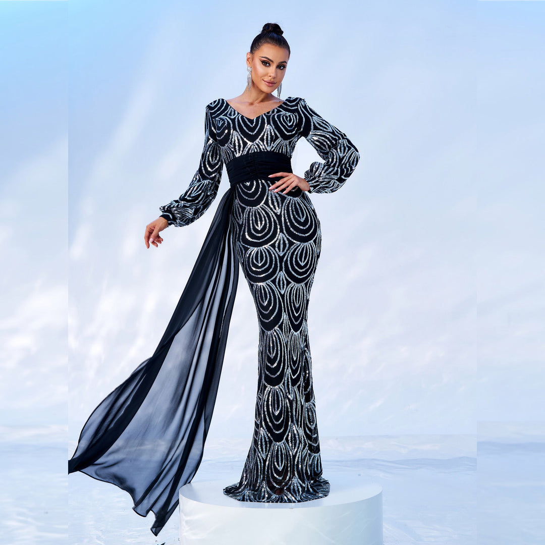 Emerald Muse Emerald Muse Luxury Green Evening Dress for Women - Rebecca Fashion